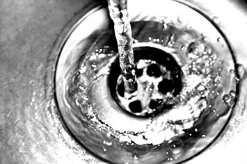 water running into drain